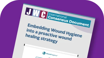 Een internationaal consensusdocument van JWC over het inbedden van wondhygiëne in een proactieve wondgenezingsstrategie.